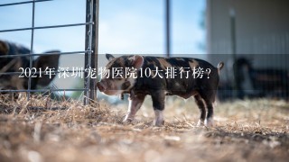 2021年深圳宠物医院10大排行榜？